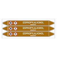 Značení potrubí, izopropylalkohol,3 ks, 355 × 37 mm